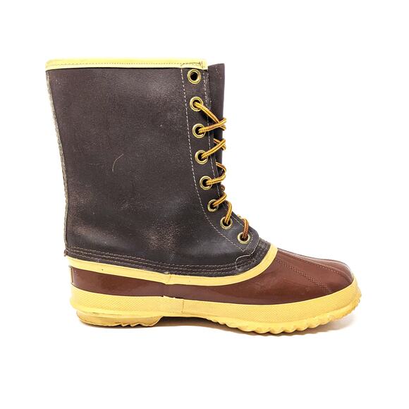 Sorel Arctic Pac Brown and Yellow Lace-Up Boots main image 7